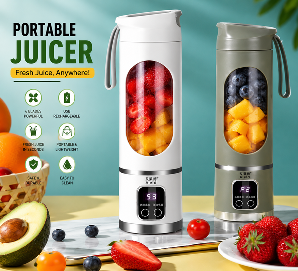 Portable USB Rechargeable Blender Juicer | Fresh Juice Maker Bottle 450ml