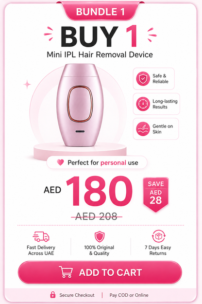 Mini IPL Laser Hair Removal Device | Permanent Hair Reducer