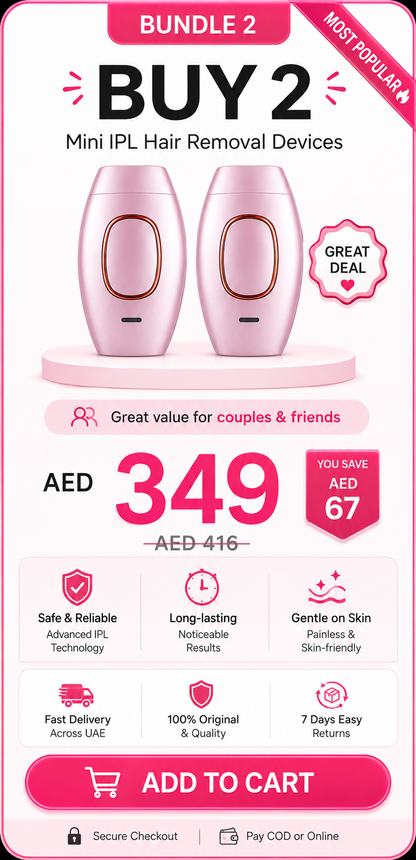 Mini IPL Laser Hair Removal Device | Permanent Hair Reducer