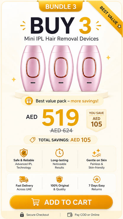 Mini IPL Laser Hair Removal Device | Permanent Hair Reducer