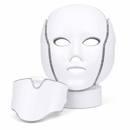 LED face and neck mask skincare device